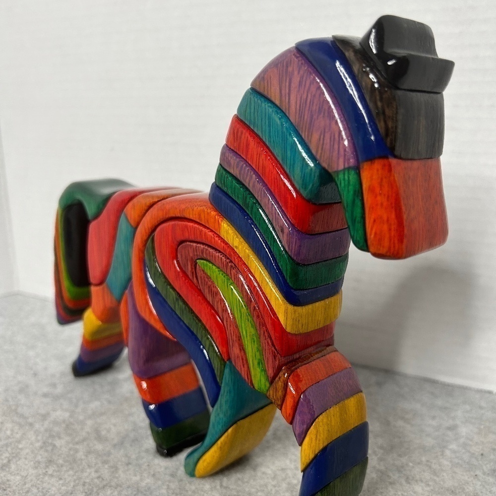 Rhodri Colorful Artisan Crafted Peruvian Wood Horse NOVICA Artist John Barrow